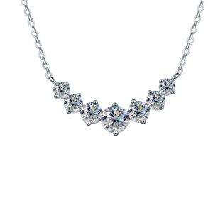 New .925 18k Overlay Diamond Necklace